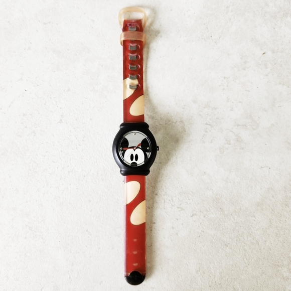 Disney Mickey Mouse SNAP Watch Blur Silicone Band Working Mens Womens - Picture 2 of 12
